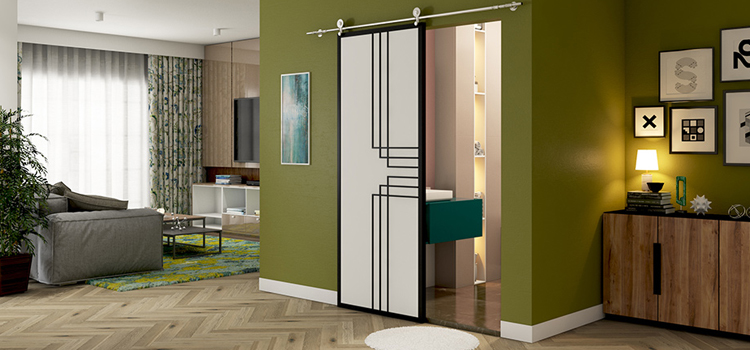 sliding bathroom door installation in Aptos
